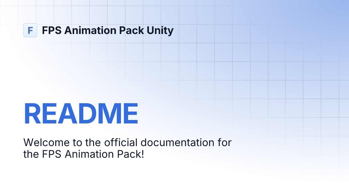 README | FPS Animation Pack Unity